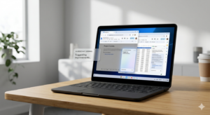Image of Laptop displaying Gemini AI